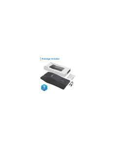 Ewent EW3290 teclado Universal RF inalámbrica + USB QWERTY Español Negro, Gris 2