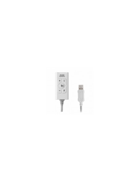 Mars Gaming MSC2W Tarjeta de Sonido Externa 7.1 usb blanca