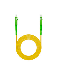 Nanocable Cable de Fibra Í“ptica SC/APC a SC/APC Monomodo Simplex LSZH, Amarillo, 20m