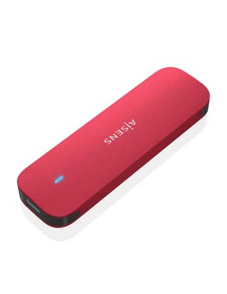 AISENS ASM2-027RED caja para disco duro externo Caja externa para unidad de estado sólido (SSD) Rojo M.2
