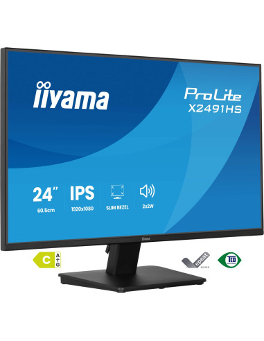 iiyama ProLite X2491HS-B1 pantalla para PC 60,5 cm (23.8") 1920 x 1080 Pixeles Full HD LCD Negro