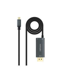 Nanocable 10.15.5012 adaptador de cable de vídeo 1,8 m USB Tipo C DisplayPort + USB Type-C Negro