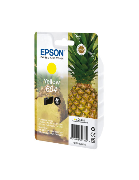 Epson 604 cartucho de tinta 1 pieza(s) Original Rendimiento estándar Amarillo