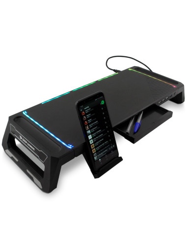 Deep Gaming DEEPGAMING SOPORTE PARA MONITOR CON HUB 4USB +