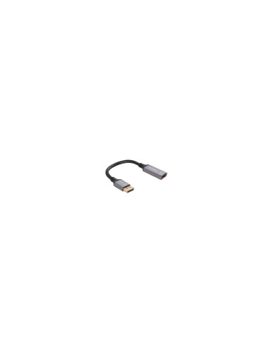 Lanberg AD-DP-HD-04 adaptador de cable de vídeo 0,2 m DisplayPort HDMI Plata, Negro