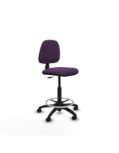Piqueras y Crespo Taburete Isso CP bali morado sin brazos base poliamida ruedas nailon 50mm