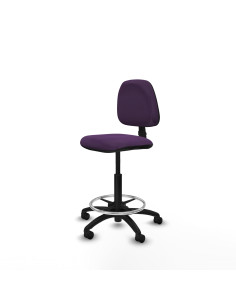 Piqueras y Crespo Taburete Isso CP bali morado sin brazos base poliamida ruedas nailon 50mm 2