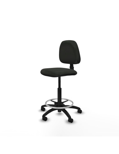 Piqueras y Crespo Taburete Isso CP bali negro sin brazos base poliamida ruedas nailon 50mm