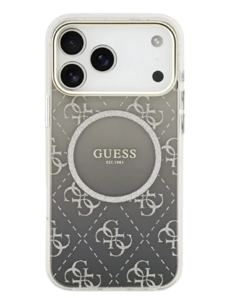 CARCASA GUESS IPHONE 17 PRO GLITTER GRIS CON MAGSAFE