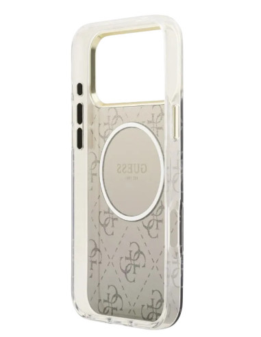 CARCASA GUESS IPHONE 17 PRO GLITTER GRIS CON MAGSAFE