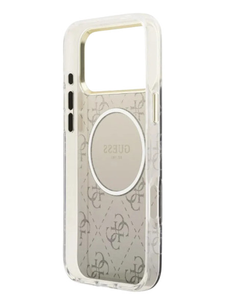 CARCASA GUESS IPHONE 17 PRO GLITTER GRIS CON MAGSAFE