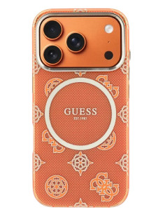 CARCASA GUESS IPHONE 17 PRO PEONY NARANJA CON MAGSAFE 2