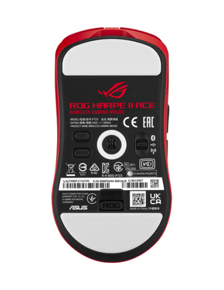 ASUS ROG Harpe II Ace RED ratón Juego mano derecha RF Wireless +