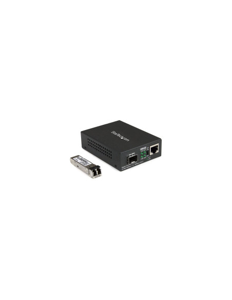 StarTech.com Conversor Compacto de Medios Ethernet Gigabit a Fibra