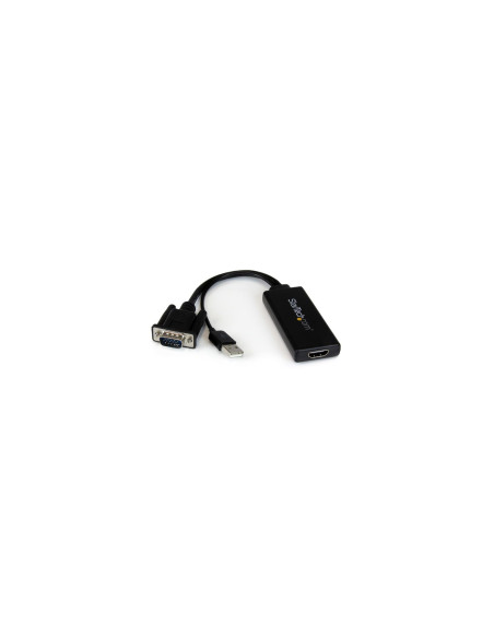 StarTech.com Adaptador VGA a HDMI con audio y alimentación USB –