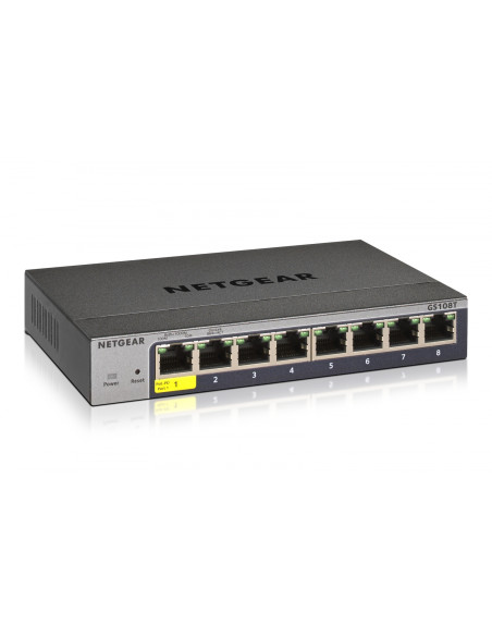 NETGEAR GS108Tv3 Gestionado L2 Gigabit Ethernet (10/100/1000) Gris