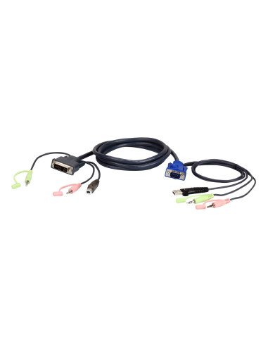 ATEN VGA USB to DVI KVM Cable 3m cable para video, teclado y ratón