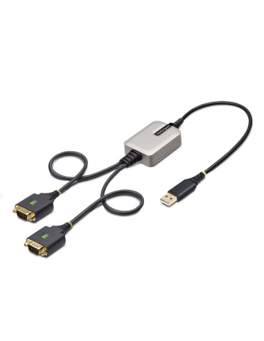 StarTech.com Cable Adaptador USB a 2 Puertos Serie de 60cm - Cable