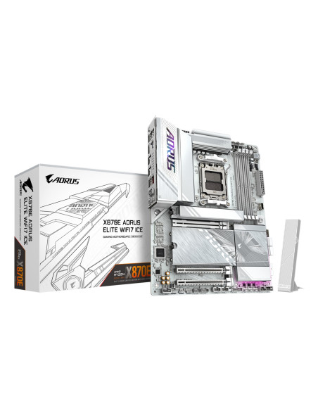 GIGABYTE X870E AORUS ELITE WIFI7 ICE Placa base - Soporta