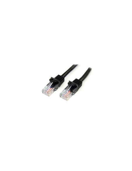 StarTech.com Cable de 2m Negro de Red Fast Ethernet Cat5e RJ45 sin