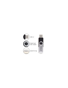 Intenso Memoria USB Office Line, 32 GB, USB-A, 3.2 Gen 1x1, negro-plata 2