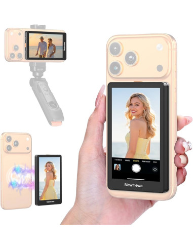 PANTALLA MÁGNETICA PARA SELFIE VLOG GRABACIÓN INALÁMBRICA 1080P NEGRA