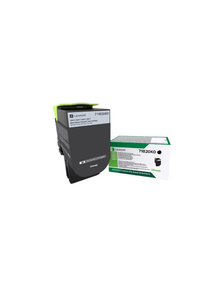 Lexmark 71B20K0 cartucho de tóner 1 pieza Original Negro