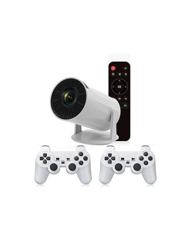 MINI PROYECTOR CON DOS MANDOS INCLUYE JUEGOS Y SISTEMA ANDROID