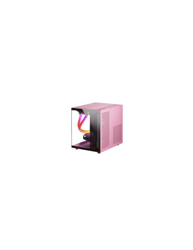 Mars Gaming MC-VIEW Rosa, Caja Minitorre Gaming Micro-ATX, Cristal