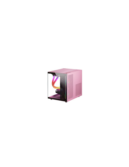 Mars Gaming MC-VIEW Rosa, Caja Minitorre Gaming Micro-ATX, Cristal