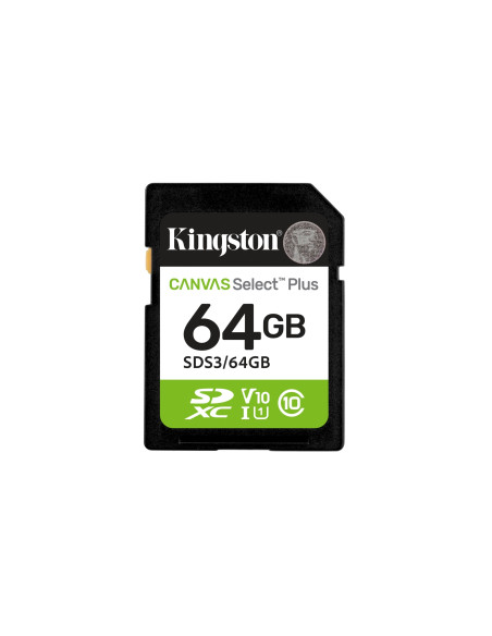 Kingston Technology 64 GB SDXC Canvas Select Plus Gen3 100 MB/s C10