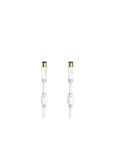 Hama 00205246 cable coaxial 1,5 m Blanco