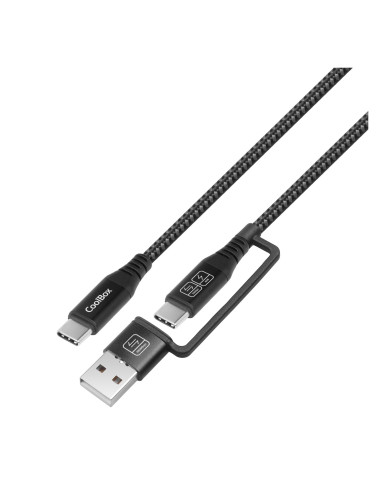 CoolBox CABLE USB-C + A / USB-C DATOS 10GBPS + CARGA RAPIDA 60W