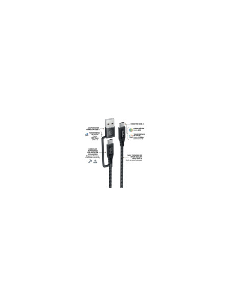 CoolBox CABLE USB-C + A / USB-C DATOS 10GBPS + CARGA RAPIDA 60W