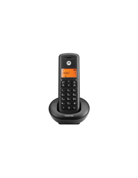 Motorola E201 Teléfono DECT Identificador de llamadas Negro