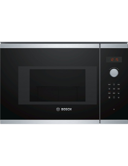 Bosch BEL523MS0 microondas Integrado 20 L 800 W Negro, Acero inoxidable