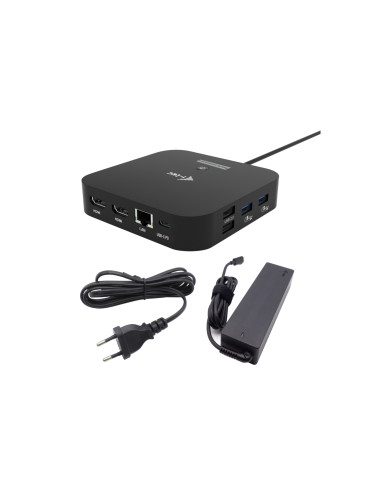 i-tec USB-C Dual HDMI Docking Station with Power Delivery 100 W +