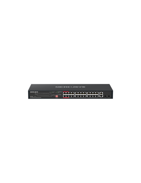 Mercusys MS128GP switch Gigabit Ethernet (10/100/1000) Energía sobre Ethernet (PoE) 1U Negro