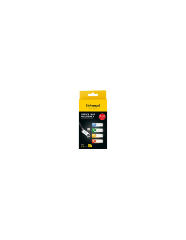 Intenso 5 x Memoria USB Office Line, 16 GB, USB-A, 3.2 Gen 1x1, colores surtidos