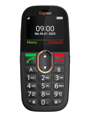Gigaset GL695 5,87 cm (2.31") 113 g Negro Teléfono para personas mayores