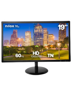 Nilox pantalla para PC 48,3 cm (19") 1366 x 768 Pixeles HD LCD Negro