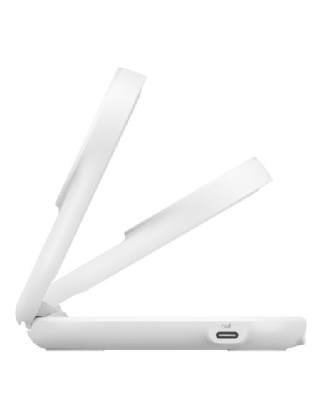 Belkin Qi2 Fitness tracker, Auriculares, Smartphone, Reloj inteligente Blanco USB Cargador inalámbrico Carga rápida Interior