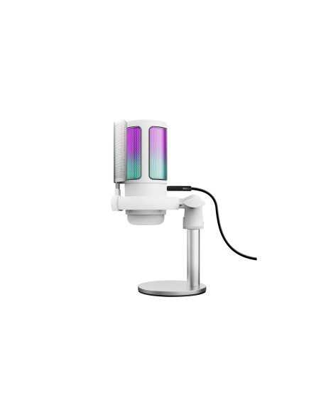 Trust GXT 238W Auron Gris, Blanco Micrófono para crear podcasts
