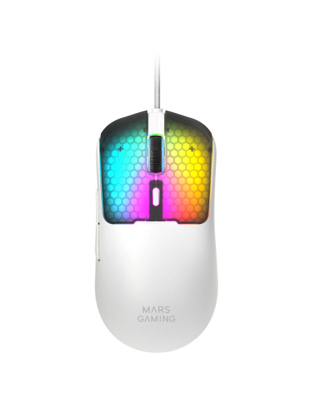 Mars Gaming MMVIPERW ratón Juego mano derecha USB Type-A + USB Type-C