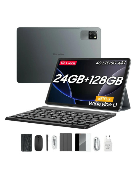 TABLET BLACKVIEW TAB 60 PRO BOX SET 8GB RAM 128GB ROM GRIS INCLUYE FUNDA, PROTECTOR, PUNTERO, CARGADOR Y AURICULARES