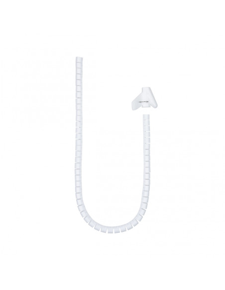 Nanocable Organizador de Cables Flexible 25 mm, Blanco, 3 m