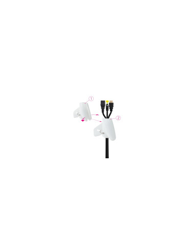 Nanocable Organizador de Cables Flexible 25 mm, Blanco, 3 m