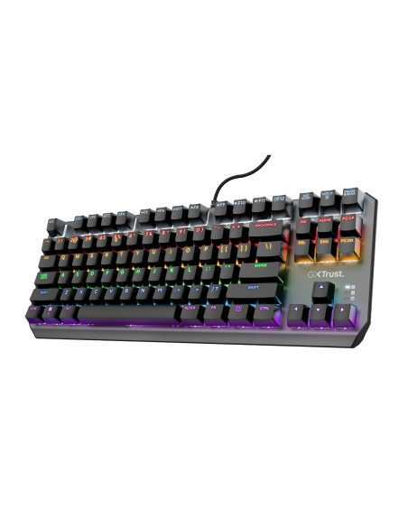 Trust GXT 834 CALLAZ teclado Juego USB QWERTY Negro