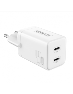 Cargador de Pared GaN3 de 45W con Dual USB-C