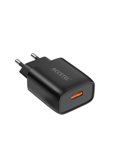 Cargador Pared Carga Rápida QC3.0 18W Negro